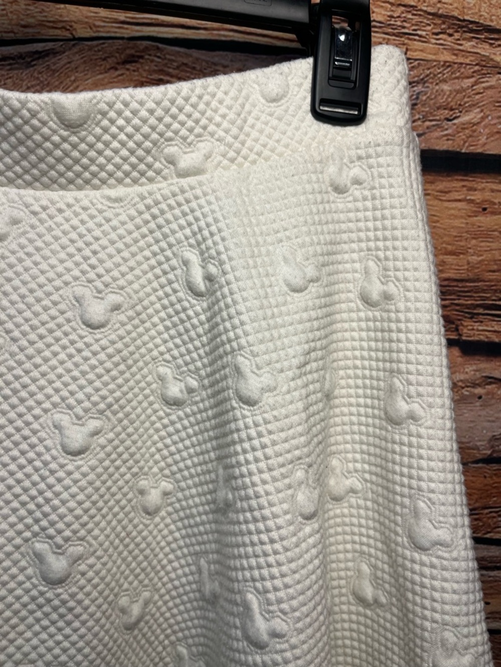 Disney x Lauren Conrad Collab Cream Skater Skirt Textured Mickey (234) - Picture 5 of 8